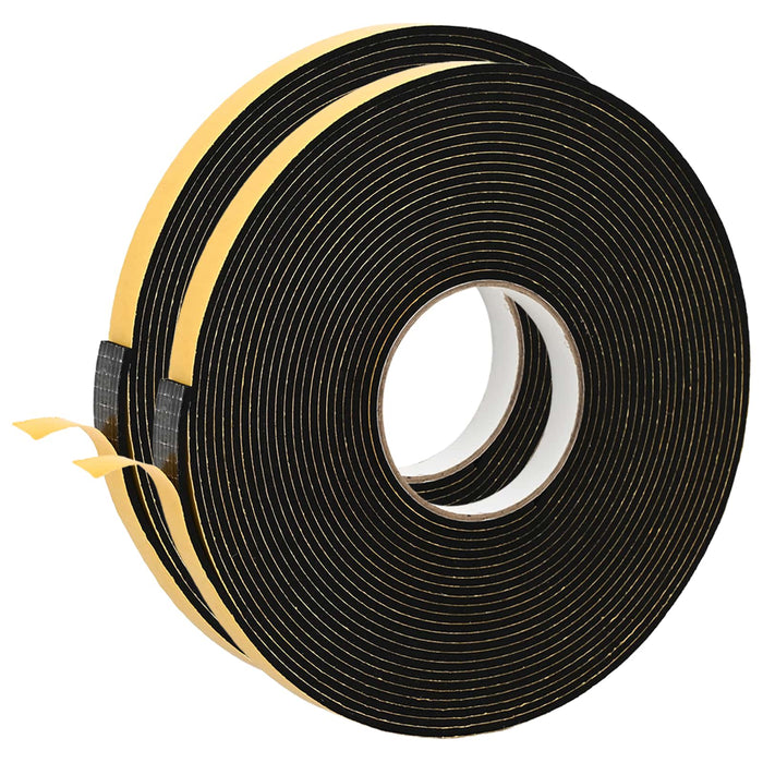 Bandă din spumă autoadezivă 2 pcs Negru 15mm x 10m Spumă CR WALTI