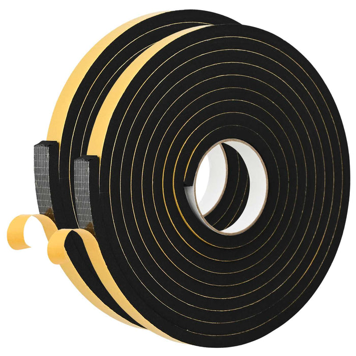 Bandă din spumă autoadezivă 2 pcs Negru 15mm x 5m Spumă CR WALTI