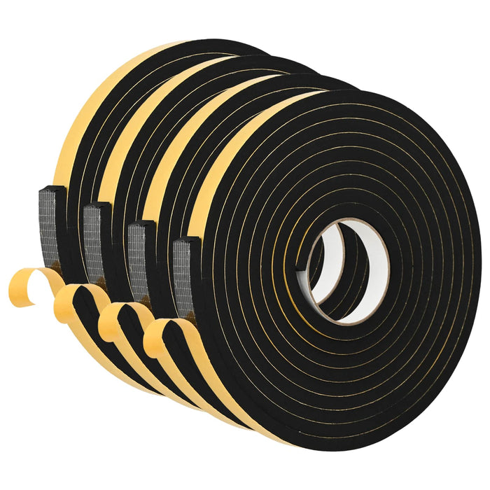 Bandă din spumă autoadezivă 4 pcs Negru 15mm x 5m Spumă CR WALTI