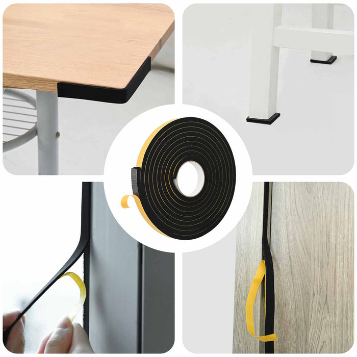 Bandă din spumă autoadezivă 10 pcs Negru 20mm x 5m Spumă CR WALTI