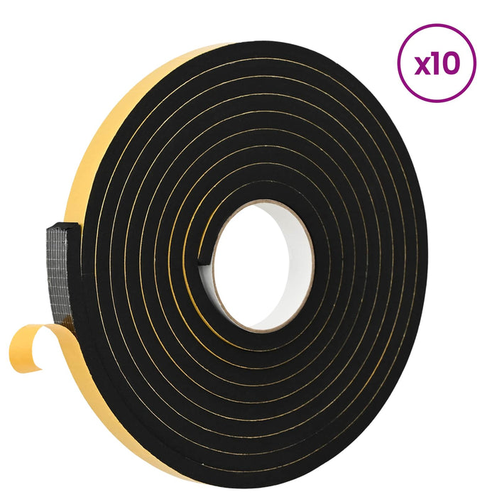 Bandă din spumă autoadezivă 10 pcs Negru 20mm x 5m Spumă CR WALTI
