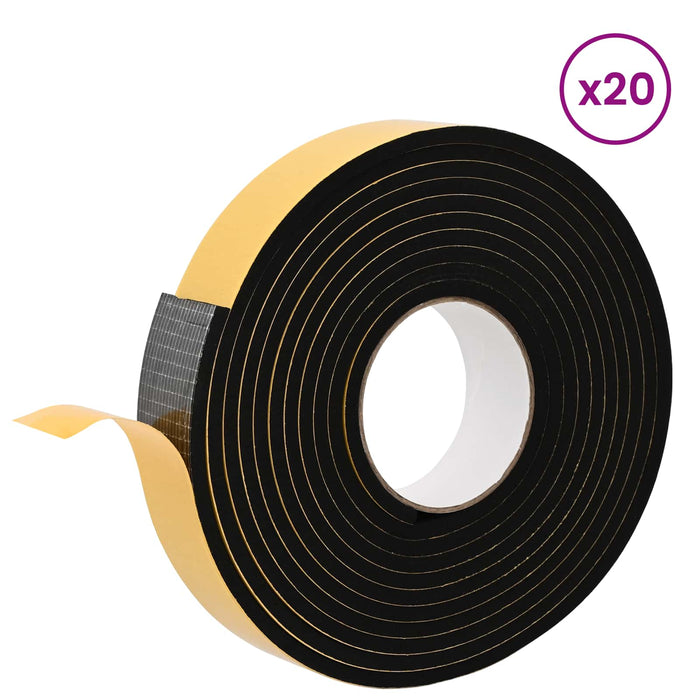 Bandă din spumă autoadezivă 20 pcs Negru 40mm x 5m Spumă CR WALTI