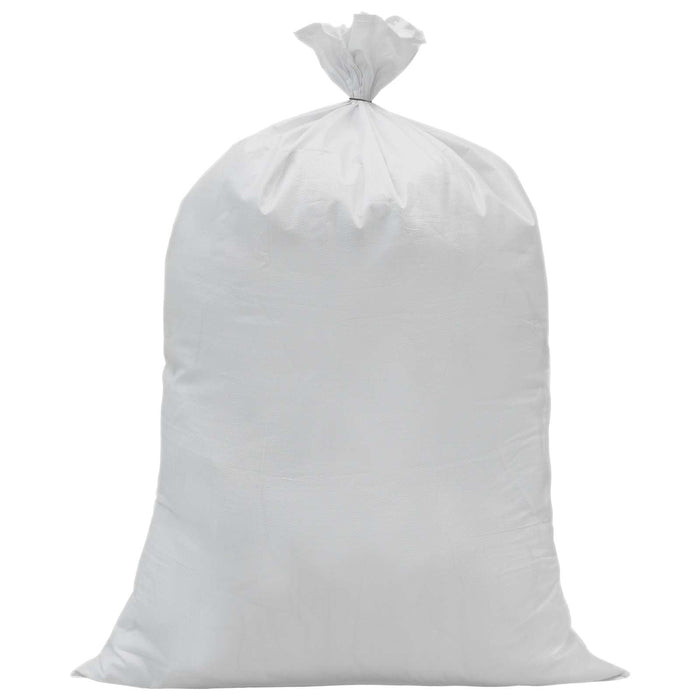 Saci împletiți 10 pcs Alb 80 x 125 cm PP WALTI