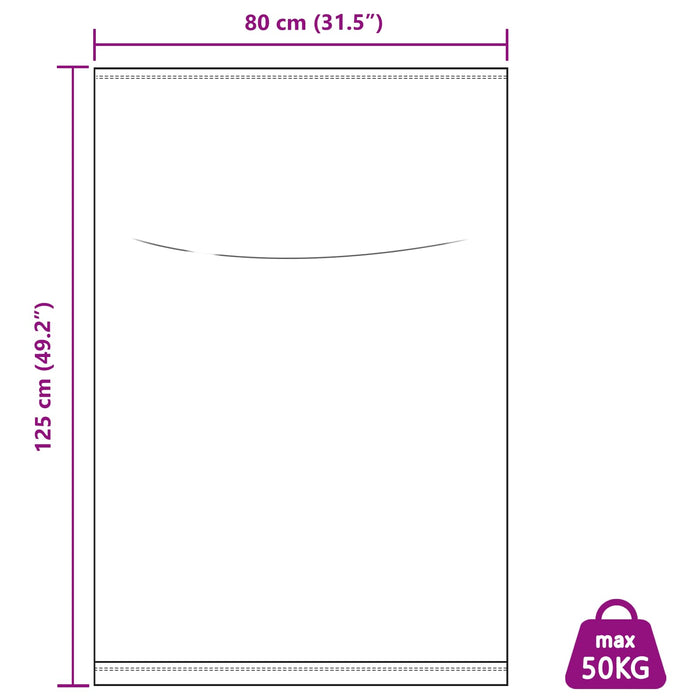 Saci împletiți 10 pcs Alb 80 x 125 cm PP WALTI