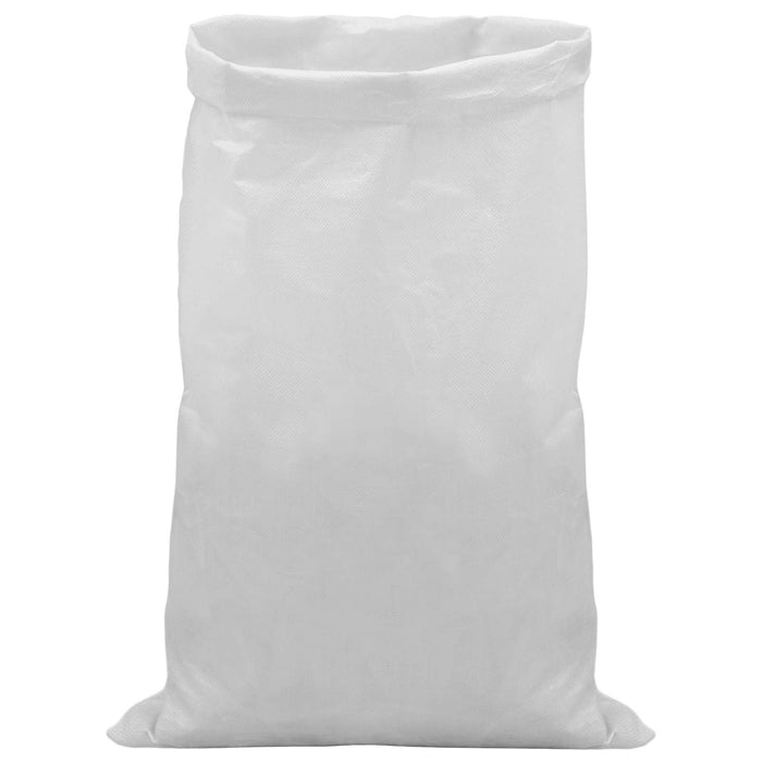 Saci împletiți 50 pcs Alb 65 x 105 cm PP WALTI