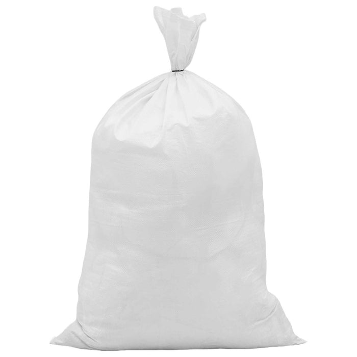 Saci împletiți 50 pcs Alb 65 x 115 cm PP WALTI