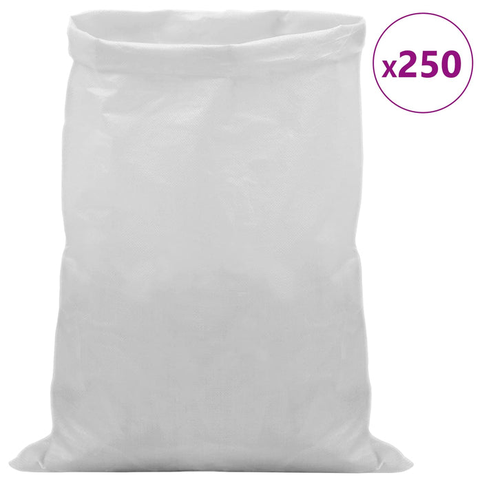 Saci împletiți 250 pcs Alb 30 x 45 cm PP WALTI