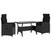 Set dining pentru exterior 3 pcs Negru poliratan - WALTI WALTI