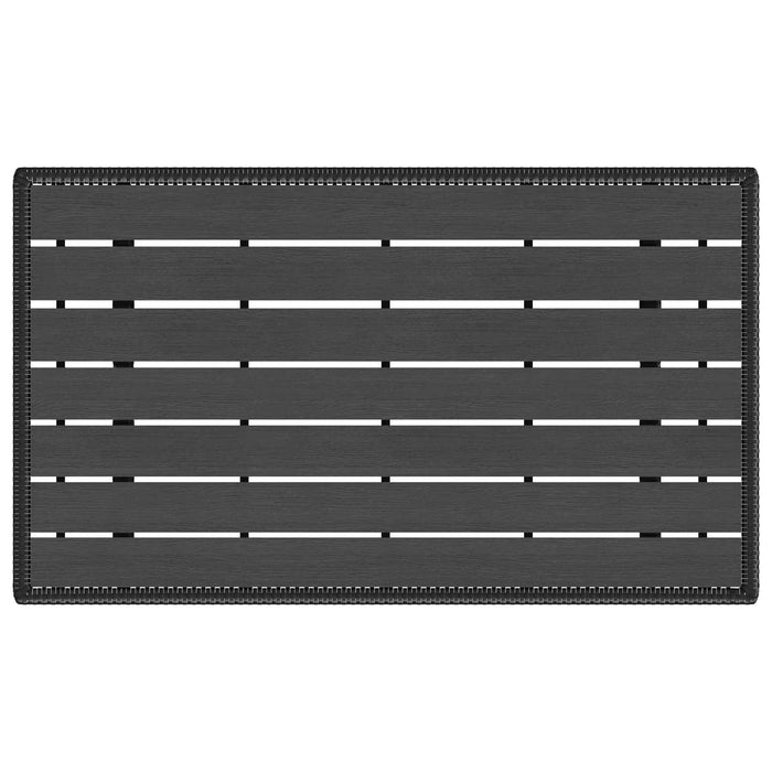 Set dining pentru exterior 5 pcs Negru poliratan WALTI