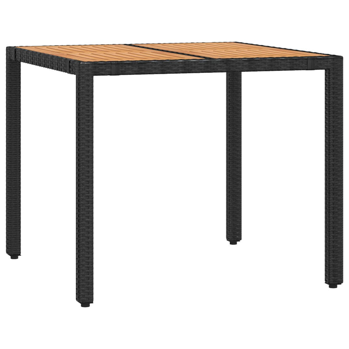 Set dining pentru exterior 3 buc. Negru și Alb crem WALTI