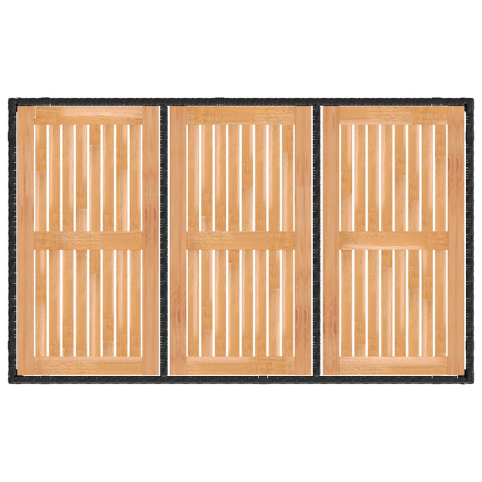 Set dining pentru exterior 7 buc. Negru WALTI