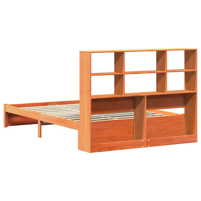 Cadru de pat cu tablie de depozitare Maro Ceară 150 x 200 cm - WALTI WALTI