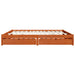 Cadru de pat Maroniu cerat 200 x 200 cm Lemn de pin masiv - WALTI WALTI