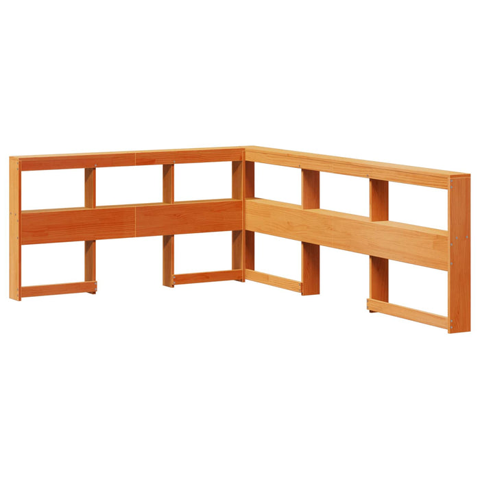 Pat bibliotecă cu headboard 2 pcs Maroniu cerat 200 x 150 cm - WALTI WALTI