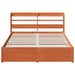 Cadru de pat cu headboard 2 pcs Maroniu cerat Lemn de pin masiv - WALTI WALTI