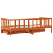 Daybed cu headboard 3 pcs Maroniu cerat Lemn de pin masiv - WALTI WALTI