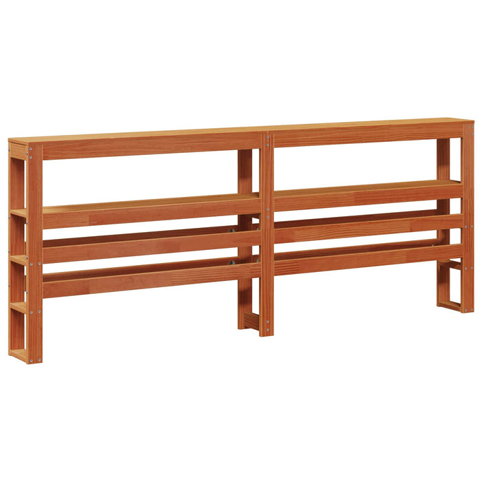 Cadru de pat cu headboard 2 pcs Maroniu cerat Lemn de pin masiv - WALTI WALTI