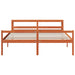 Cadru de pat cu headboard 2 pcs Maroniu cerat Lemn de pin masiv - WALTI WALTI