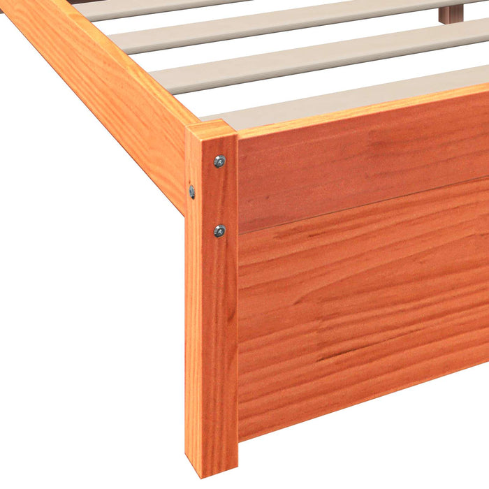 Pat bibliotecă cu headboard 2 pcs Maroniu cerat 200 x 200 cm - WALTI WALTI