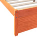 Pat bibliotecă cu headboard 2 pcs Maroniu cerat 200 x 200 cm - WALTI WALTI