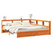 Pat bibliotecă cu headboard 2 pcs Maroniu cerat 200 x 200 cm - WALTI WALTI