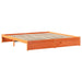 Pat bibliotecă cu headboard 2 pcs Maroniu cerat 200 x 200 cm - WALTI WALTI
