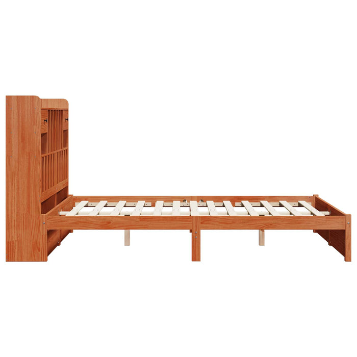 Cadru de pat pentru bibliotecă 2 pcs Maroniu cerat 200 x 160 cm - WALTI WALTI
