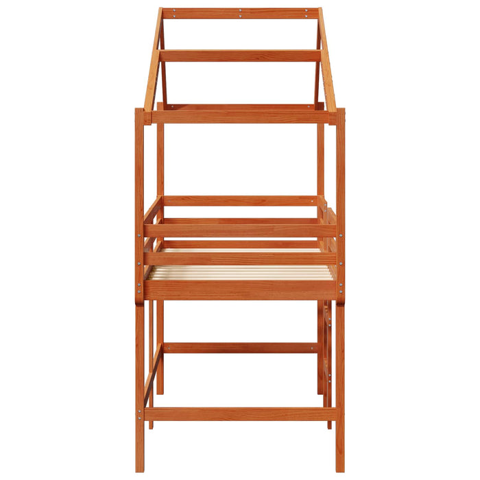 Cadru de pat tip loft Maro Ceară 90 x 190 cm Lemn masiv de pin WALTI