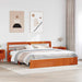 Cadru de pat Maroniu cerat 200 x 200 cm Lemn de pin masiv - WALTI WALTI