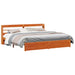 Cadru de pat Maroniu cerat 200 x 200 cm Lemn de pin masiv - WALTI WALTI