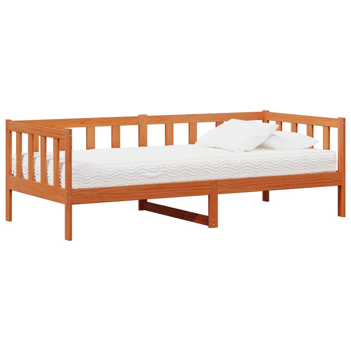 Pat de zi cu saltea Culoare ceară maro și alb 90 x 200 cm - WALTI WALTI