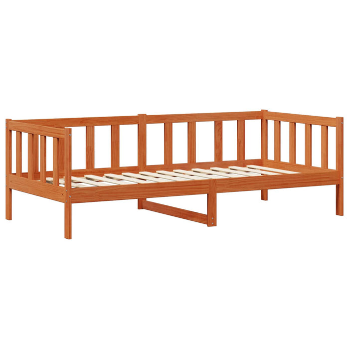 Pat de zi cu saltea Culoare ceară maro și alb 90 x 200 cm - WALTI WALTI