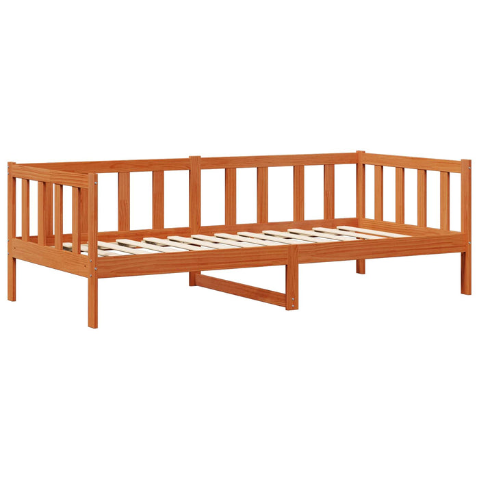Set de Pat pentru Zi 2 pcs Maroniu cerat Lemn de pin masiv - WALTI WALTI