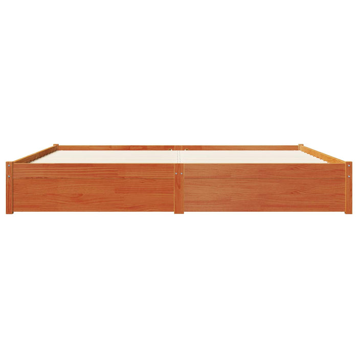 Cadru de pat Maroniu cerat 200 x 200 cm Lemn de pin masiv - WALTI WALTI