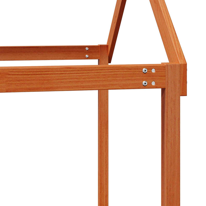 Cadru de pat tip loft Maro Ceară 90 x 190 cm Lemn masiv de pin WALTI
