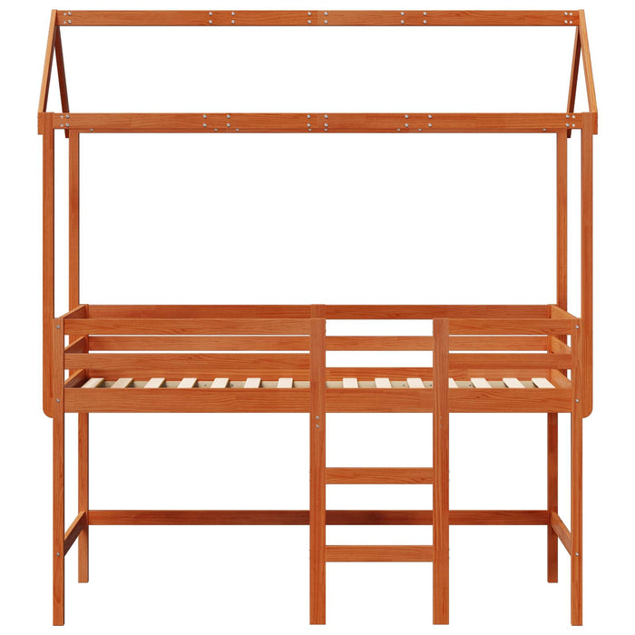 Cadru de pat tip loft Maro Ceară 90 x 190 cm Lemn masiv de pin WALTI