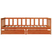 Daybed cu sertar cu roata 3 pcs Maroniu cerat Lemn de pin masiv - WALTI WALTI
