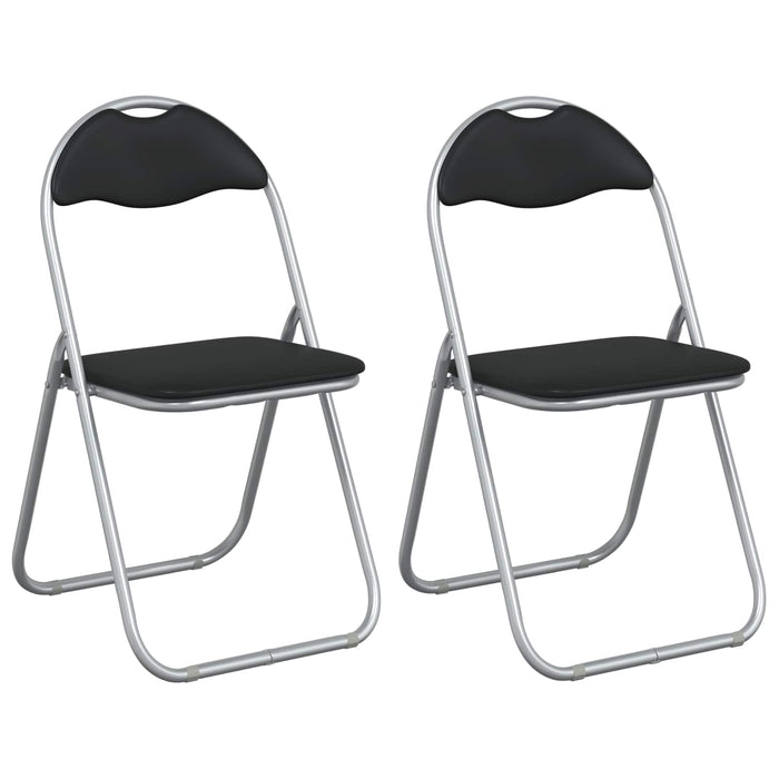 Scaun pliant 2 pcs Negru și Gri 48 x 43,5 x 81 cm - WALTI WALTI