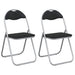 Scaun pliant 2 pcs Negru și Gri 48 x 43,5 x 81 cm - WALTI WALTI