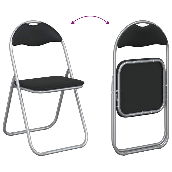 Scaun pliant 2 pcs Negru și Gri 48 x 43,5 x 81 cm - WALTI WALTI