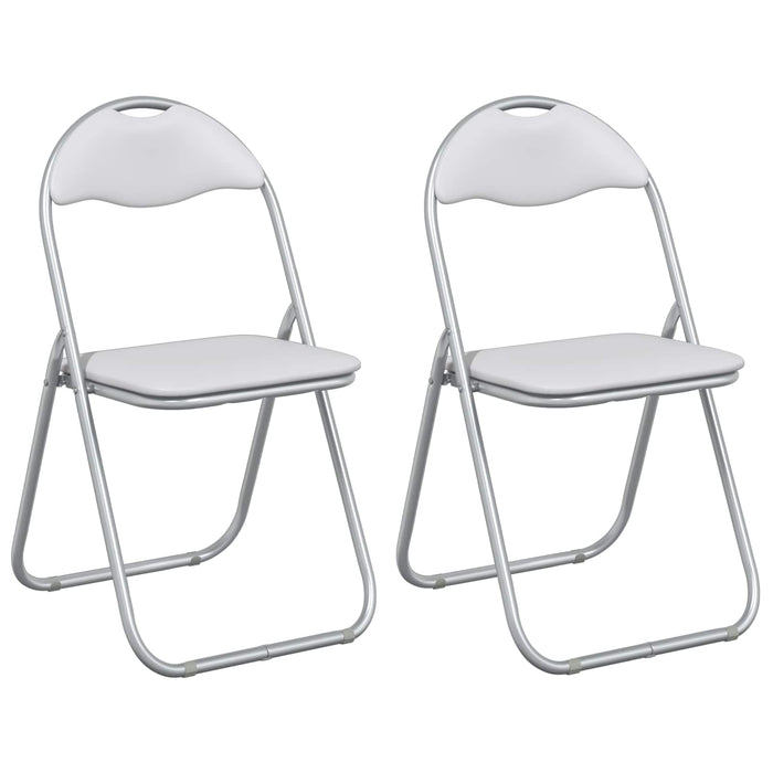 Scaun pliant 2 pcs Alb și gri 48 x 43,5 x 81 cm - WALTI WALTI