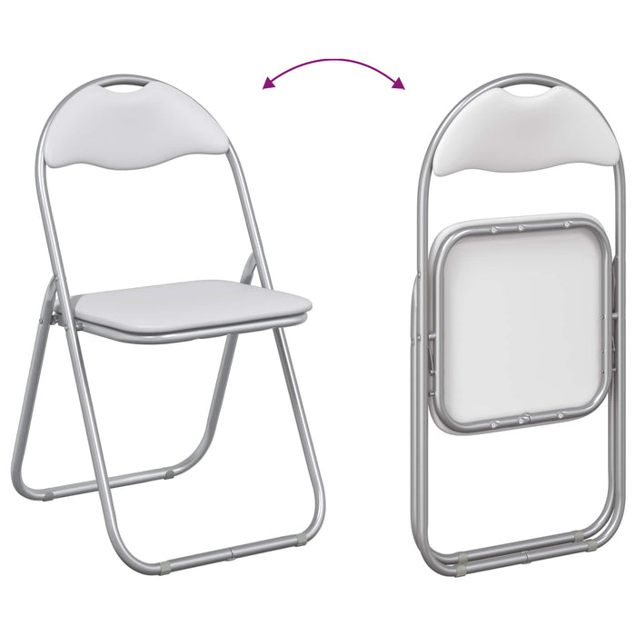 Scaun pliant 2 pcs Alb și gri 48 x 43,5 x 81 cm - WALTI WALTI