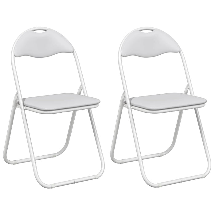 Scaun pliant 2 pcs Alb și gri 48 x 43,5 x 81 cm WALTI