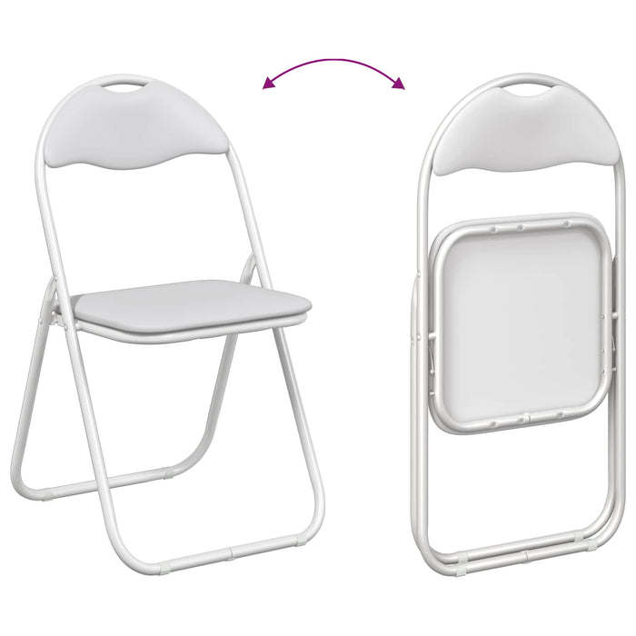 Scaun pliant 2 pcs Alb și gri 48 x 43,5 x 81 cm WALTI
