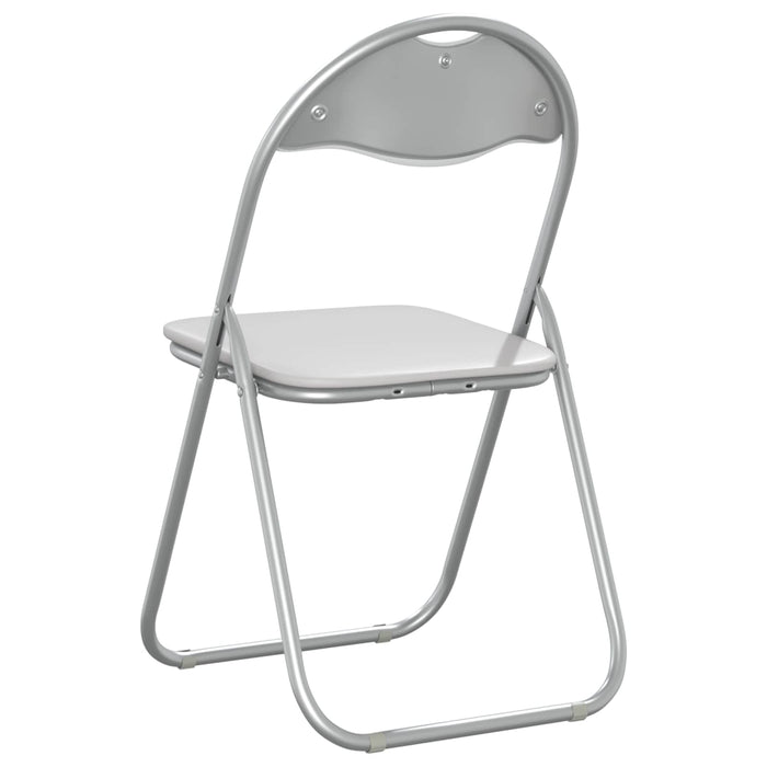 Scaun pliant 8 pcs Alb și gri 48 x 43,5 x 81 cm - WALTI WALTI