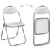 Scaun pliant 8 pcs Alb și gri 48 x 43,5 x 81 cm - WALTI WALTI
