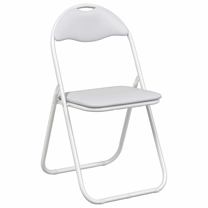 Scaun pliant 8 pcs Alb 48 x 43,5 x 81 cm Piele artificială - WALTI WALTI