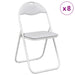 Scaun pliant 8 pcs Alb 48 x 43,5 x 81 cm Piele artificială - WALTI WALTI