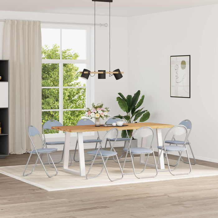 Scaun pliant 8 pcs Gri 48 x 43,5 x 81 cm Piele artificială - WALTI WALTI