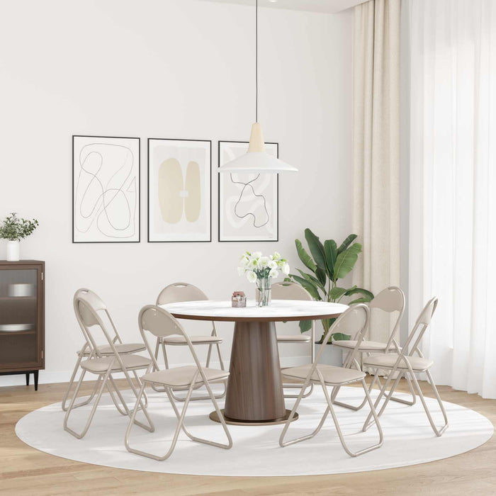 Scaun pliant 8 pcs Nisipiu 48 x 43,5 x 81 cm Piele artificială WALTI